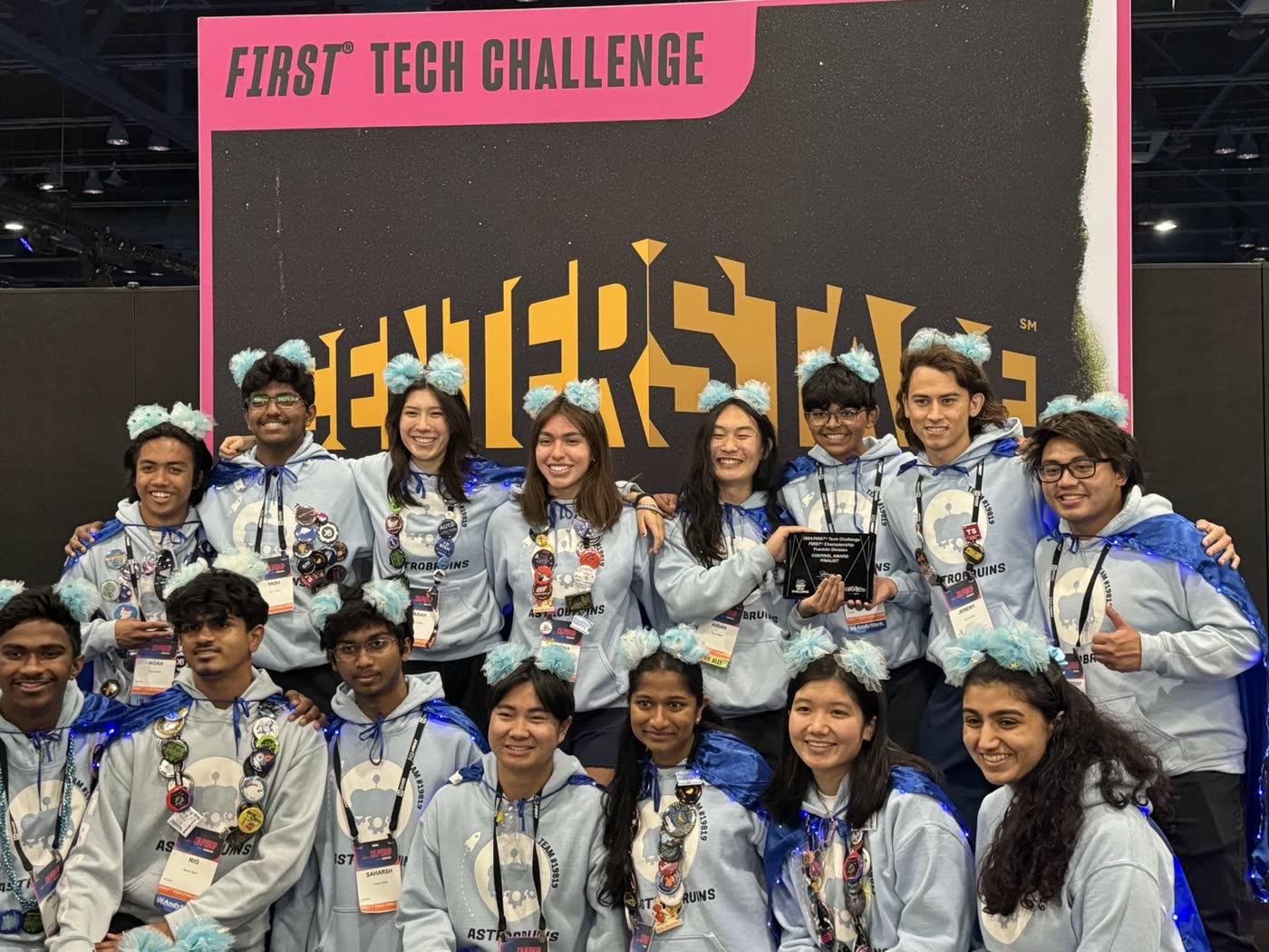 FTC team with the Control Award Finalist plaque at the 2024 FIRST Championship